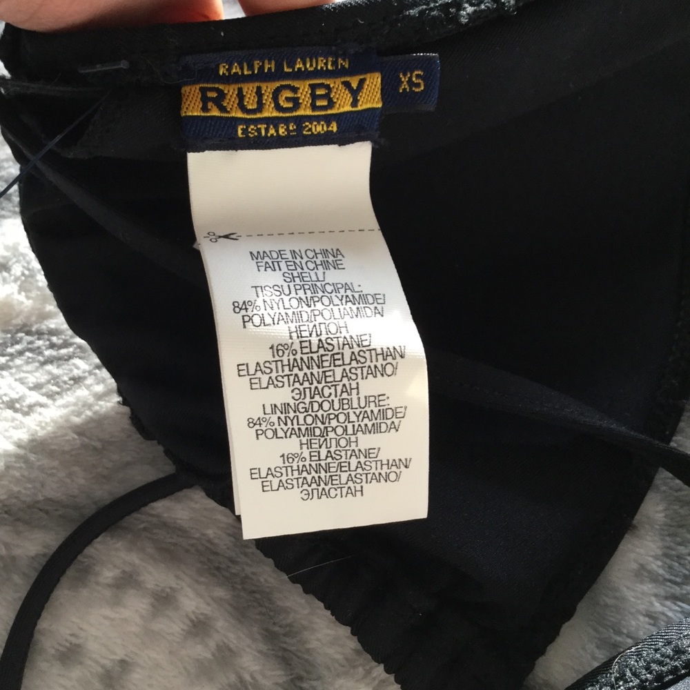 NWT Ralph Lauren Rugby black string bikini top - Picture 4 of 6
